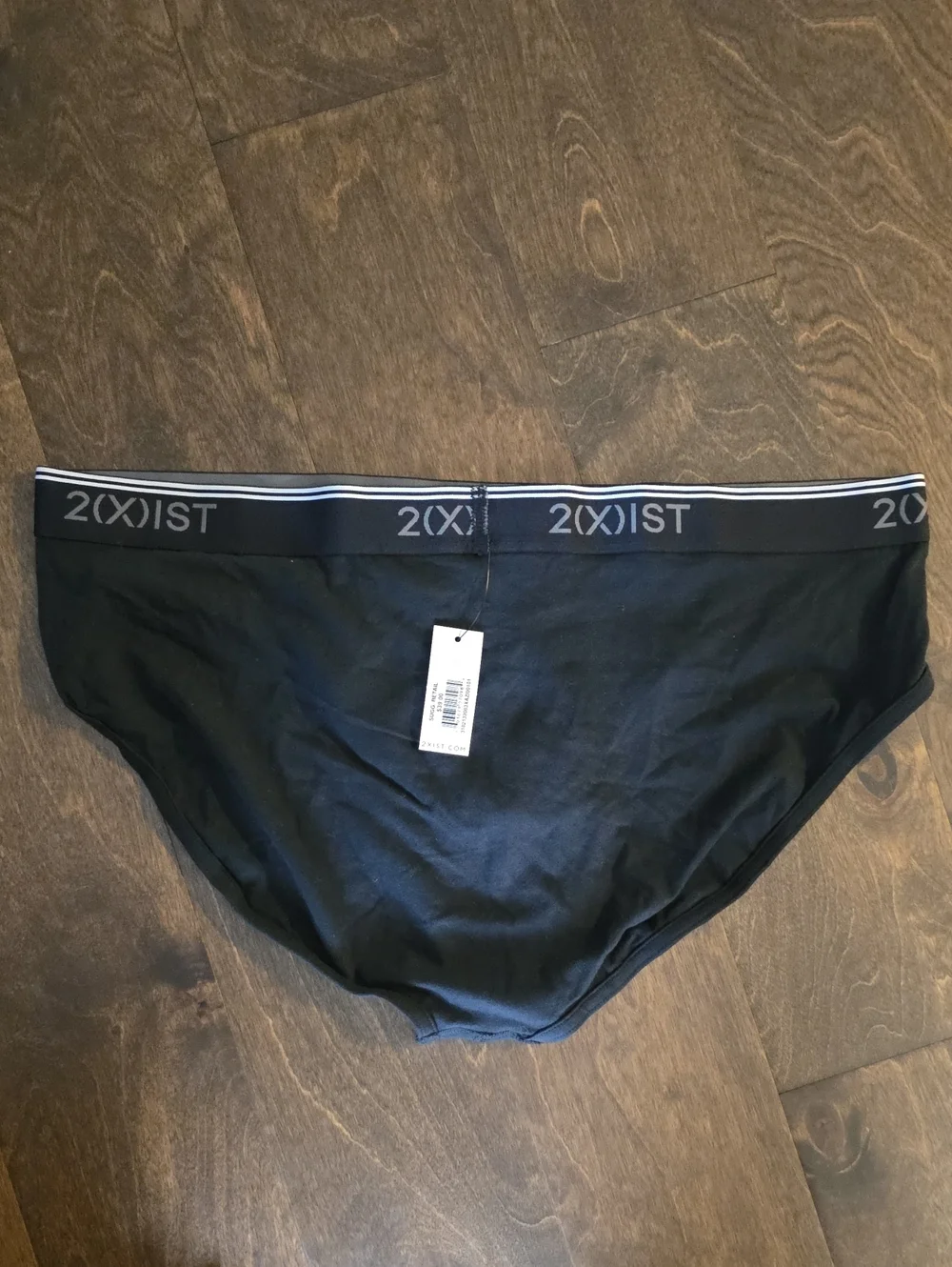 2xist Men's Strech Countour Pouch Black Cotton Briefs with Logo Waistband‎ Sz XL